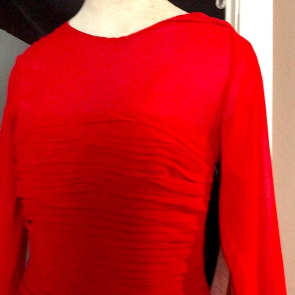 AJ Barrí-Gorgeous red dress frm Neiman Marcus-NWT - Picture 3 of 8